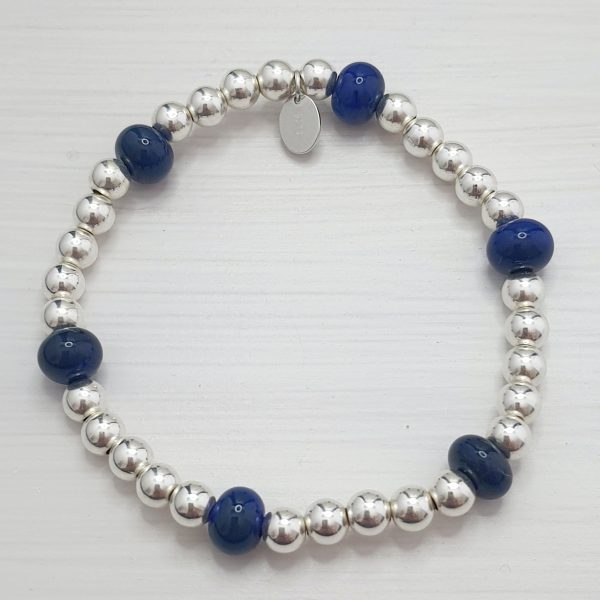 Navy - 5mm Ball Bracelet