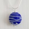 Blue  & White - Stringer Lentil Pendant - Image 2