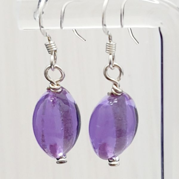 Pale Purple - Lentil Earrings - Image 2