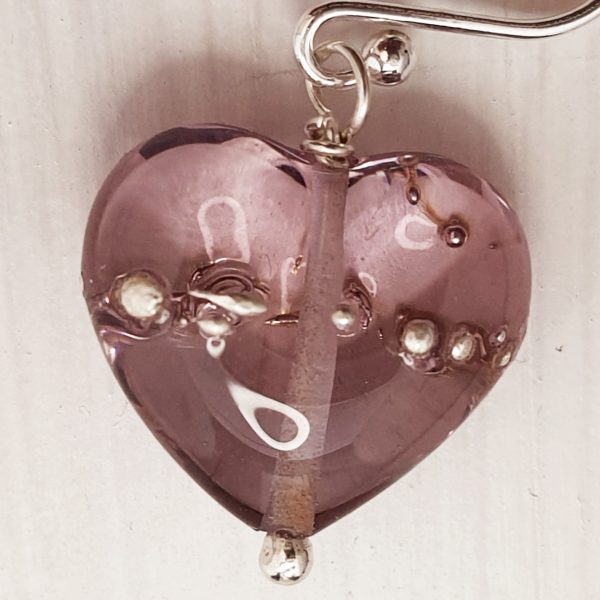 Pale Pink - Heart Earrings - Image 3