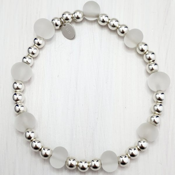Clear - Frosted 5mm Ball Bracelet Bracelet