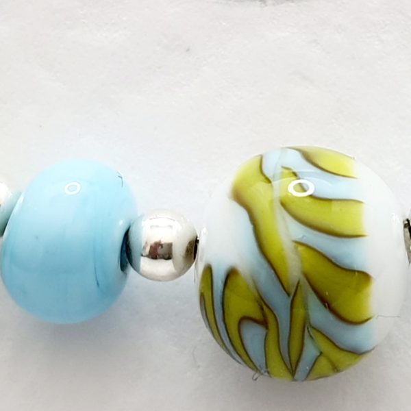 Turquoise & Lime Green - Slider Bracelet - Image 2