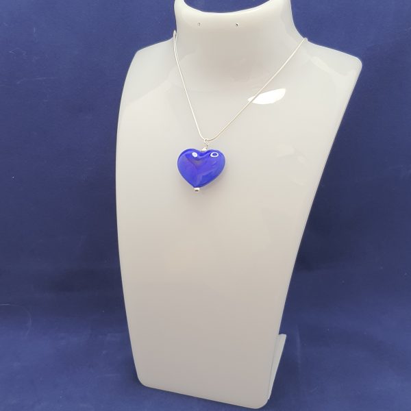 Mid Blue - Heart Pendant - Image 3