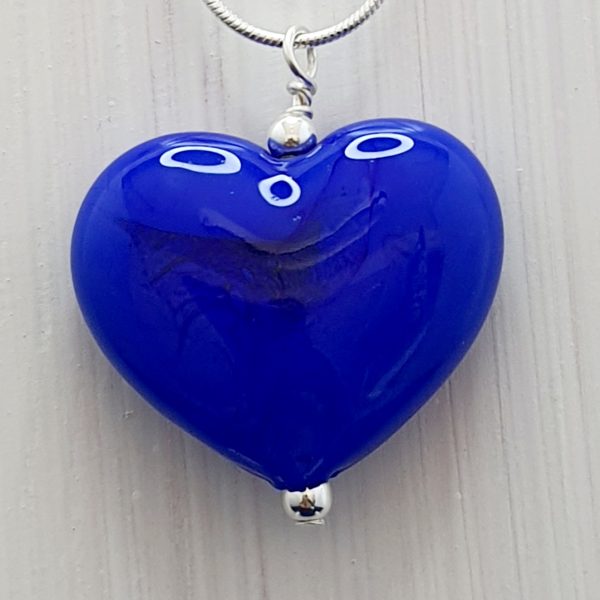Mid Blue - Heart Pendant - Image 2