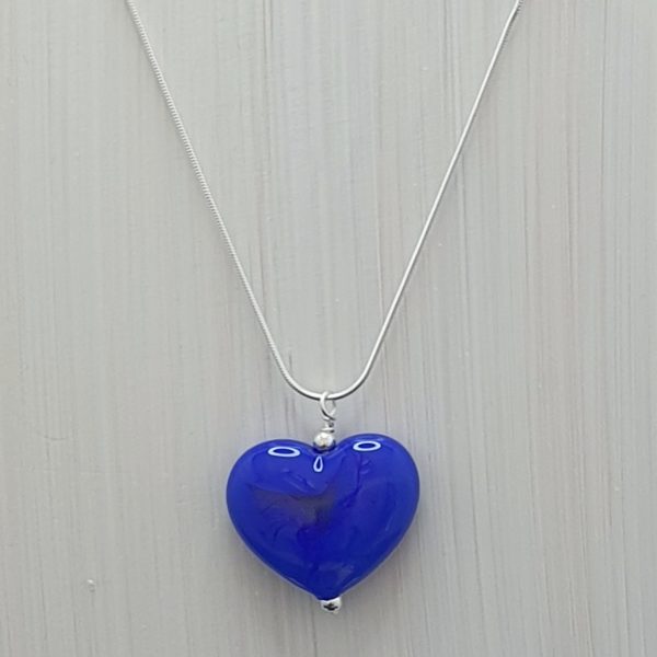Mid Blue - Heart Pendant