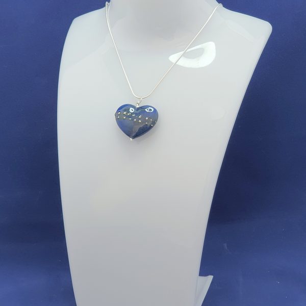 Dark Blue - Heart Pendant - Image 3