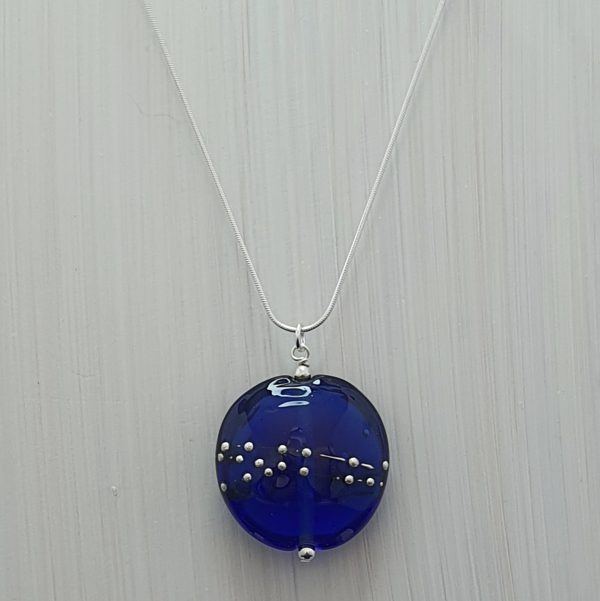 Ink - Large Lentil Pendant