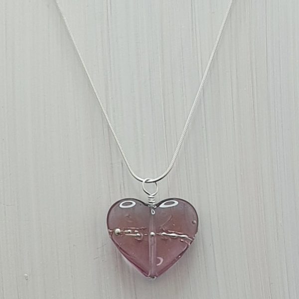 Pale Pink - Heart Pendant