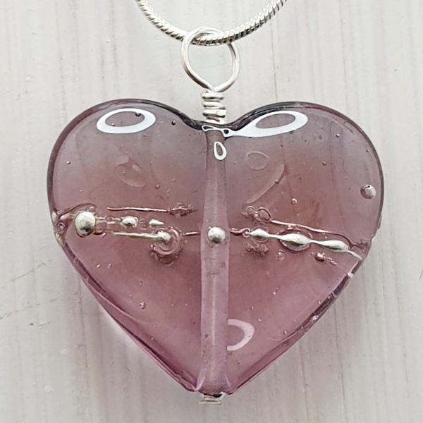Pale Pink - Heart Pendant - Image 2