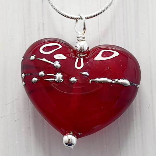 Red - Heart Pendant - Image 2