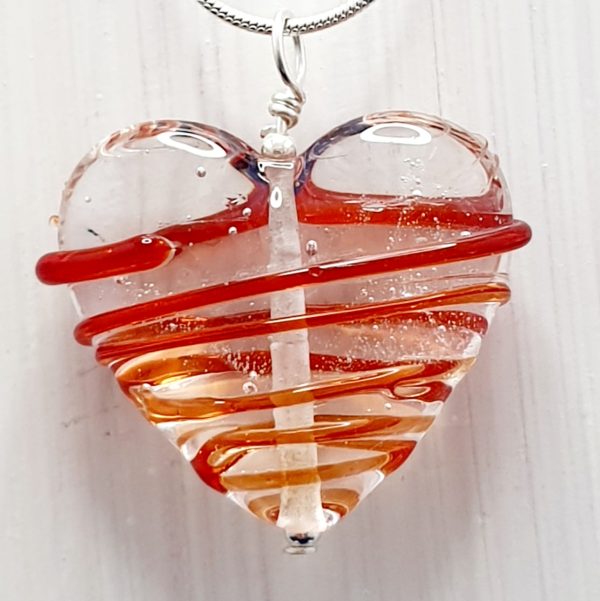 Red - Stringer Heart Pendant - Image 2