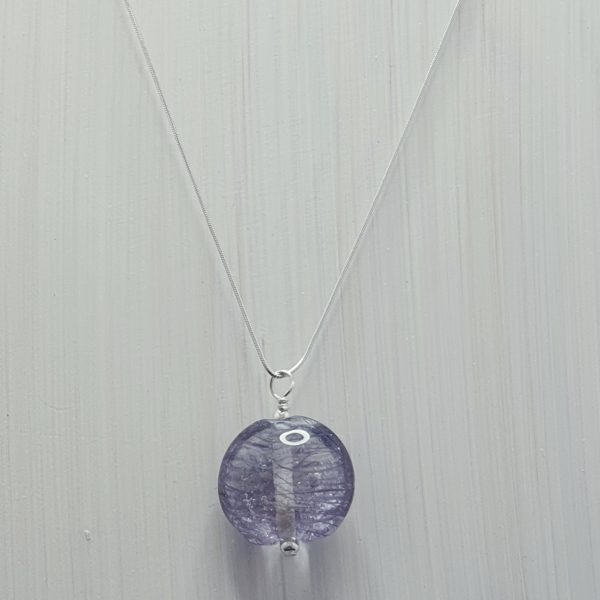 Purple - Whispy Lentil Pendant