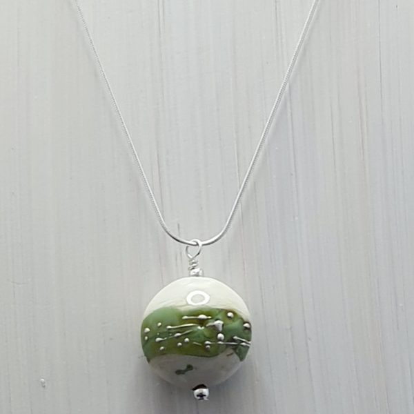 Ivory  & Green - Lentil Pendant